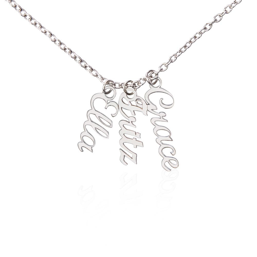 To Mom, The Hero of The Family_Name Necklace (Up to 4 names)
