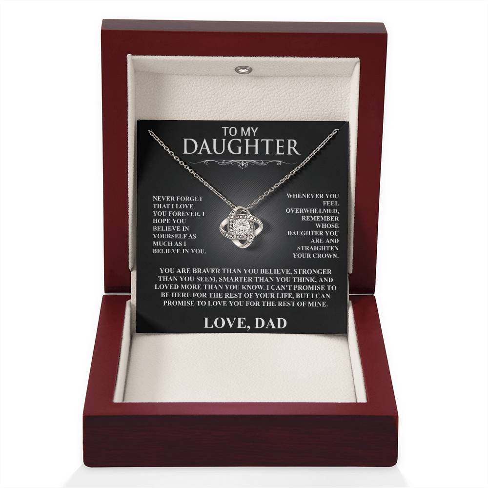 Infinity Love Knot Necklace for Daughter