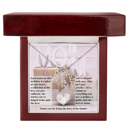 To Mom, The Hero of The Family_Name Necklace (Up to 4 names)