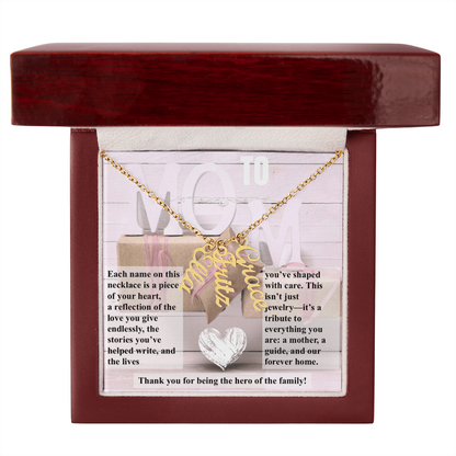 To Mom, The Hero of The Family_Name Necklace (Up to 4 names)