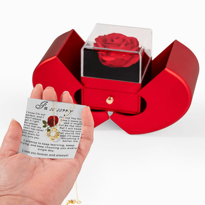 I'm sorry.. Rose and Love knot Necklace Gift Set,