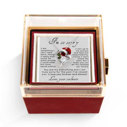 I'm So Sorry.. Heart Necklace in Rose Box